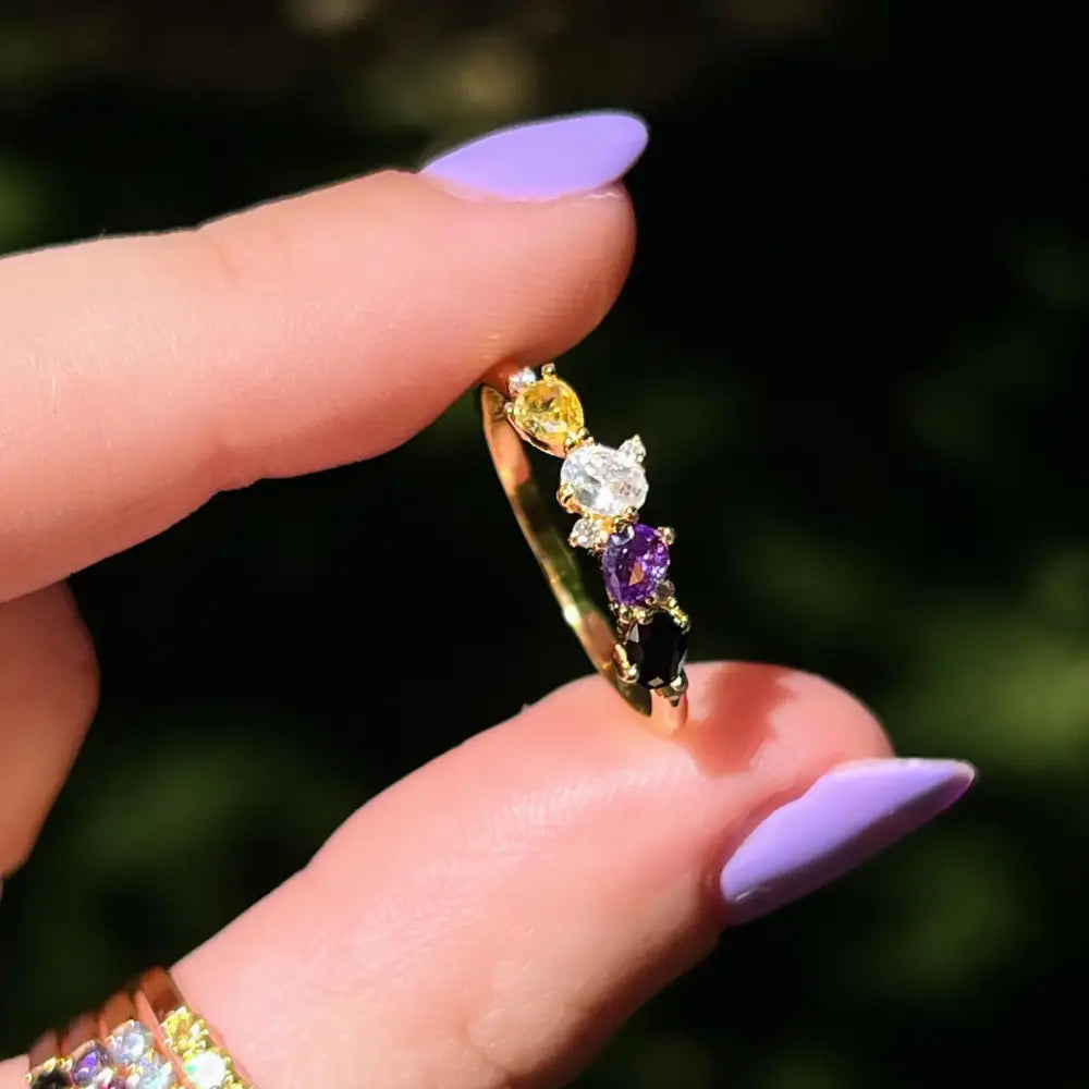 The Legacy Ring - Non-binary Flag Rings Handmade Handcrafted
