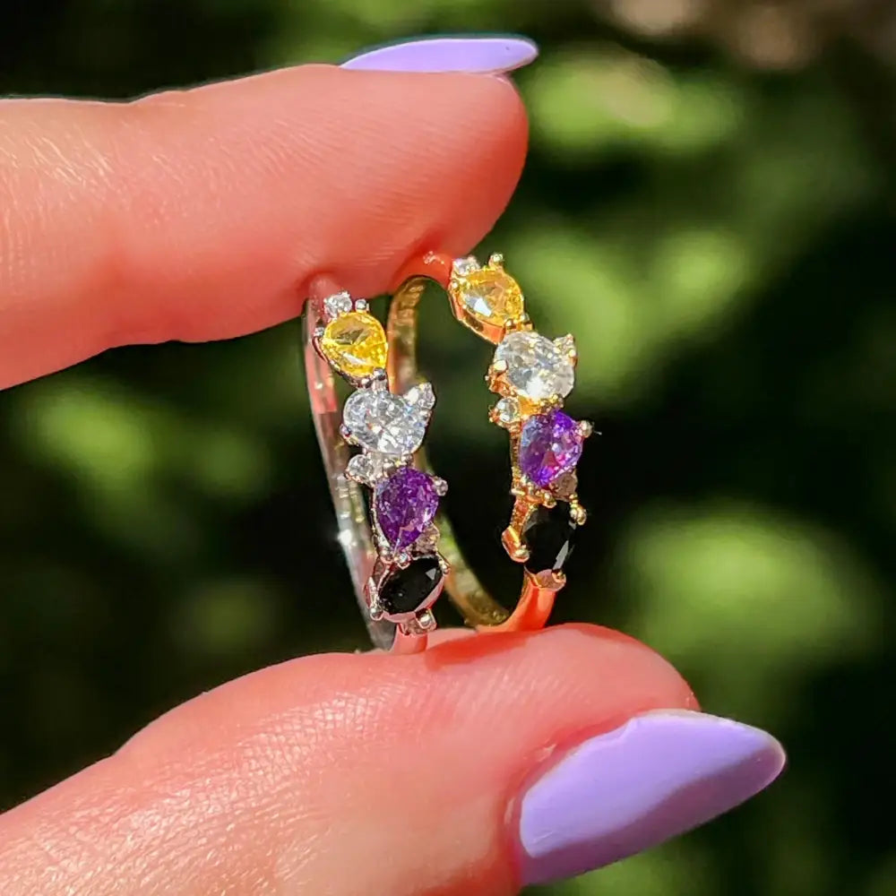 The Legacy Ring - Non-binary Flag Rings Handmade Handcrafted