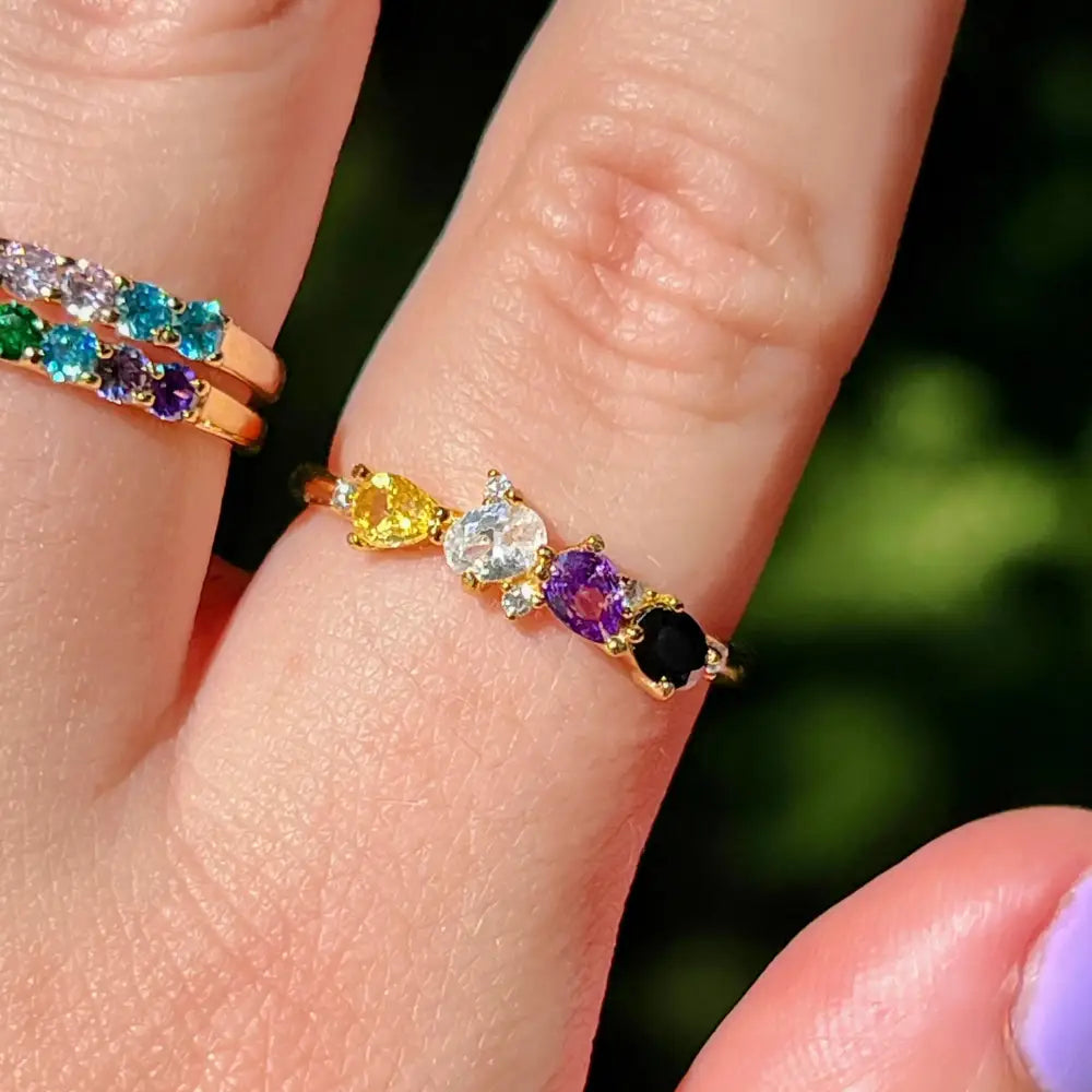 The Legacy Ring - Non-binary Flag Rings Handmade Handcrafted
