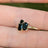 Onyx 3 Stone Cluster Ring Rings Handmade Handcrafted
