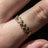 Onyx Laurel Leaf Half Eternity Band Rings Handmade Handcrafted