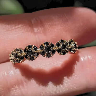 Onyx Round Half Eternity Band Rings Handmade Handcrafted
