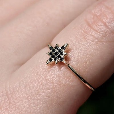 Onyx Star Ring Rings Handmade Handcrafted