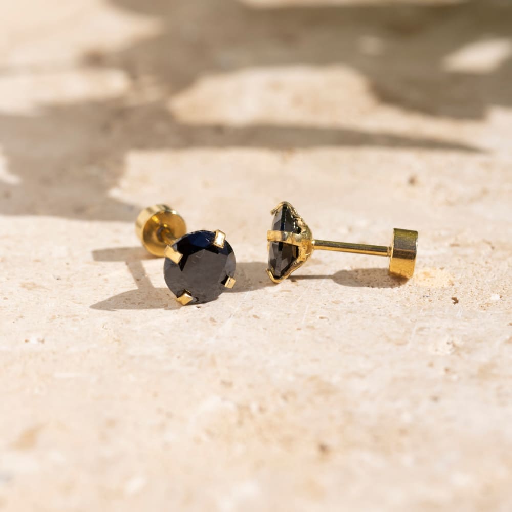 Onyx Stud Earrings Earrings Handmade Handcrafted
