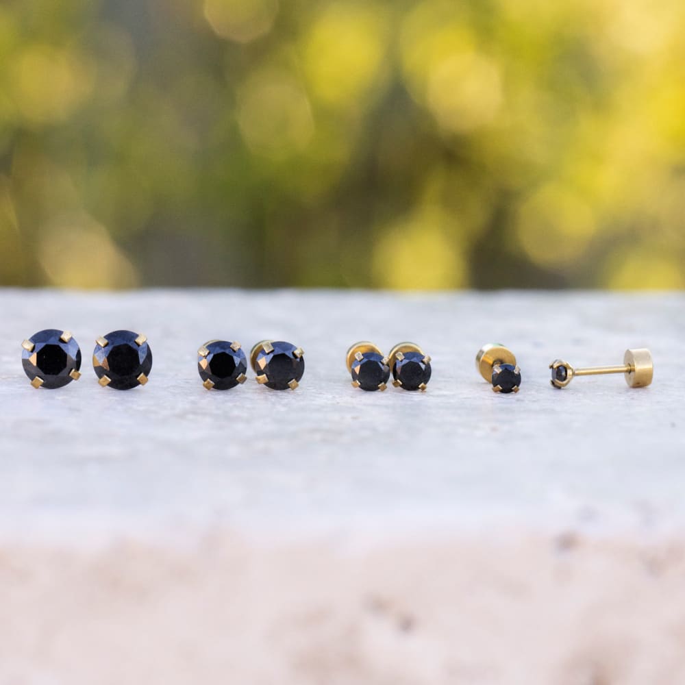 Onyx Stud Earrings Earrings Handmade Handcrafted