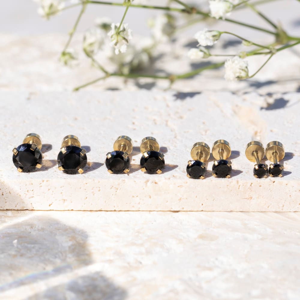 Onyx Stud Earrings Earrings Handmade Handcrafted