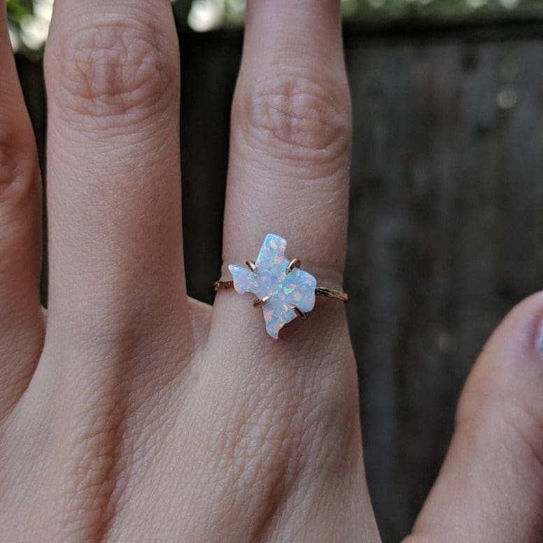 Opal Texas Ring Rings Handmade Handcrafted