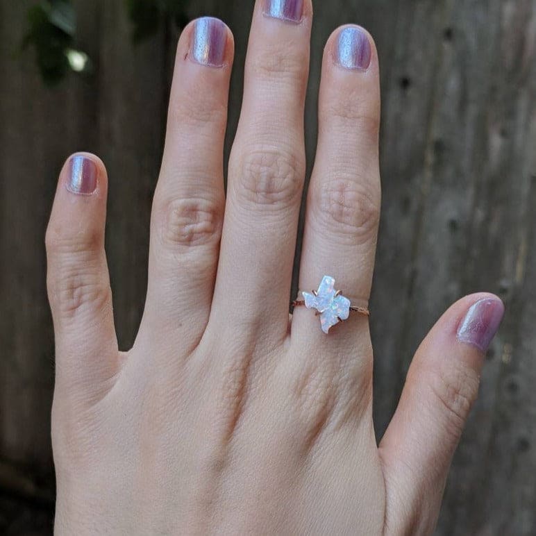Opal Texas Ring Rings Handmade Handcrafted