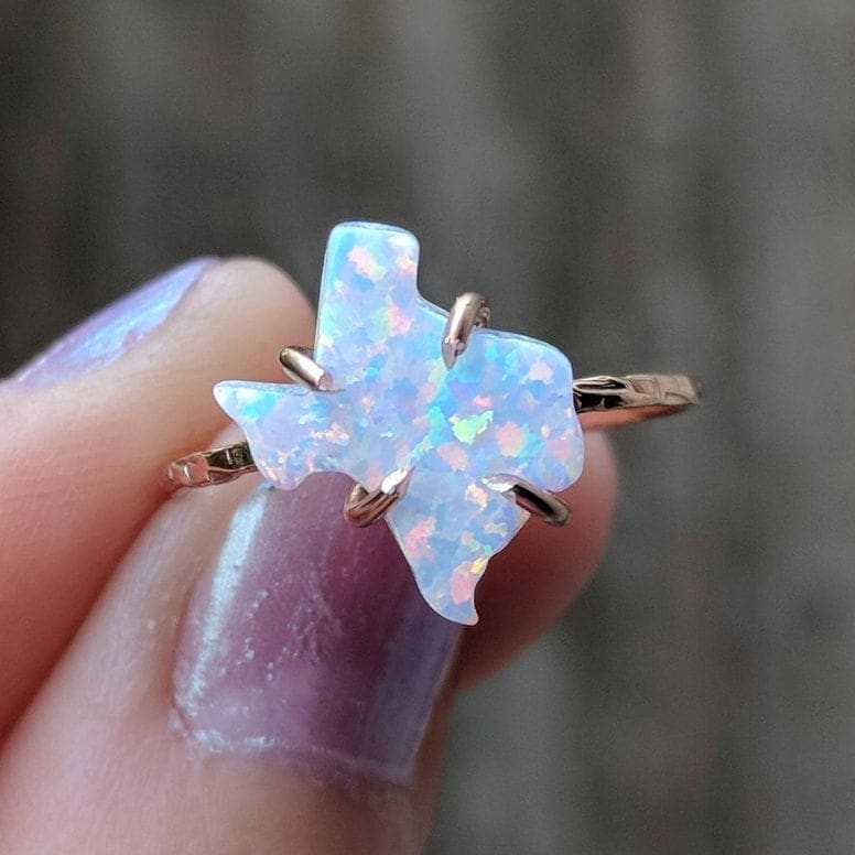 Opal Texas Ring Rings Handmade Handcrafted