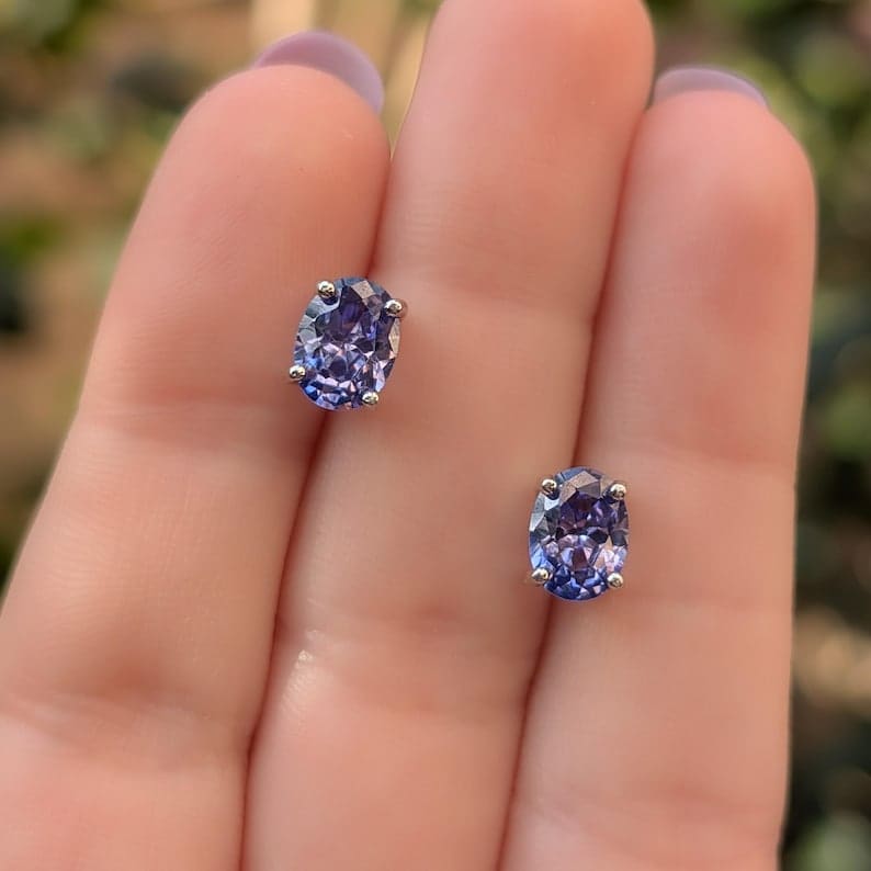 Oval Tanzanite Earrings Earrings Handmade Handcrafted
