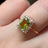 Peridot Halo Ring Rings Handmade Handcrafted