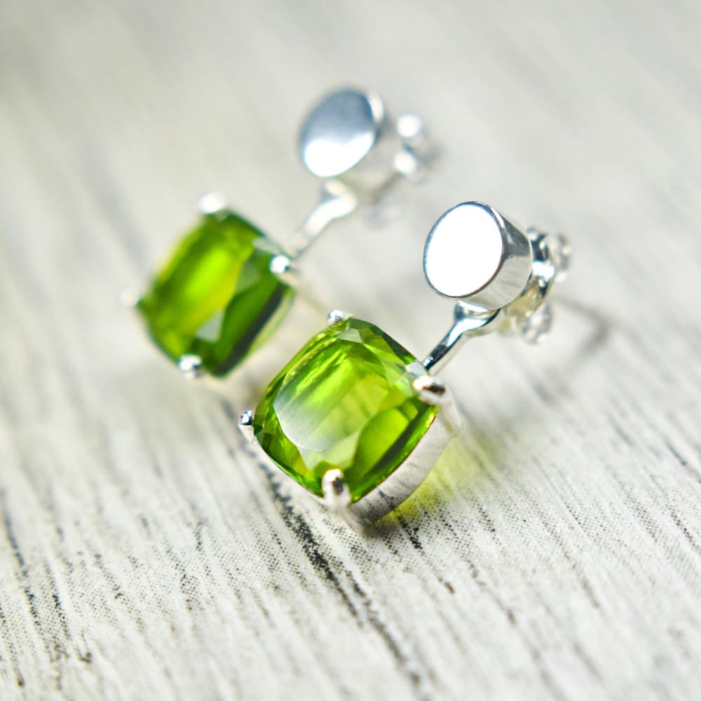 Peridot Jacket Dangle Earrings Earrings Handmade Handcrafted