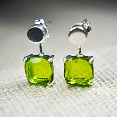 Peridot Jacket Dangle Earrings Earrings Handmade Handcrafted