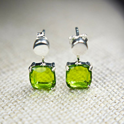 Peridot Jacket Dangle Earrings Earrings Handmade Handcrafted