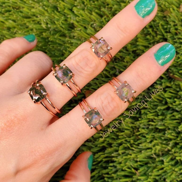 Pick Your Own Stone - The Asher (double band) Rings Handmade Handcrafted