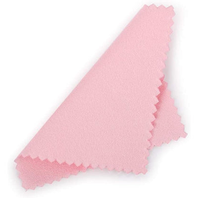 Pink polishing cloth with zigzag edges for effective and stylish cleaning