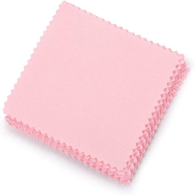 Pink microfiber polishing cloth with zigzag edges, perfect for effective cleaning