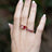 Pink Tourmaline Half Eternity Band Rings Handmade Handcrafted
