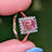 Pink Tourmaline Halo Ring Rings Handmade Handcrafted