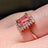 Pink Tourmaline Halo Ring Rings Handmade Handcrafted