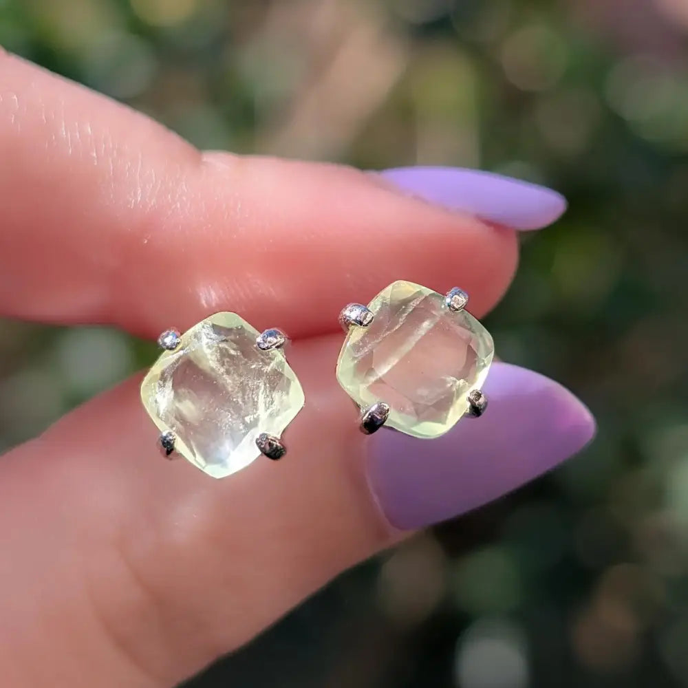 Prehnite Earrings Earrings Handmade Handcrafted