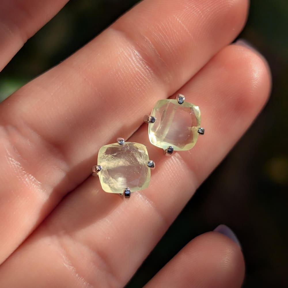 Prehnite Earrings Earrings Handmade Handcrafted