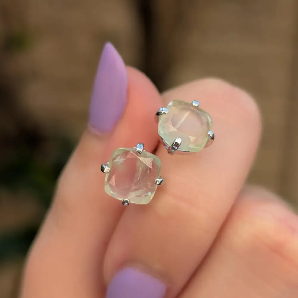 Prehnite Earrings Earrings Handmade Handcrafted