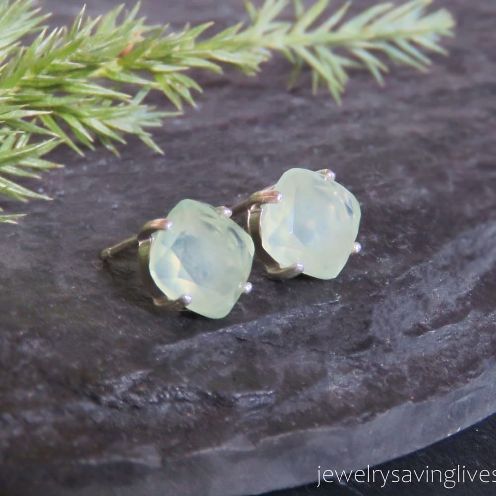 Prehnite Earrings Earrings Handmade Handcrafted