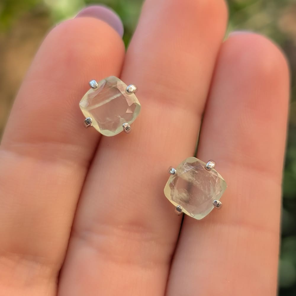 Prehnite Earrings Earrings Handmade Handcrafted