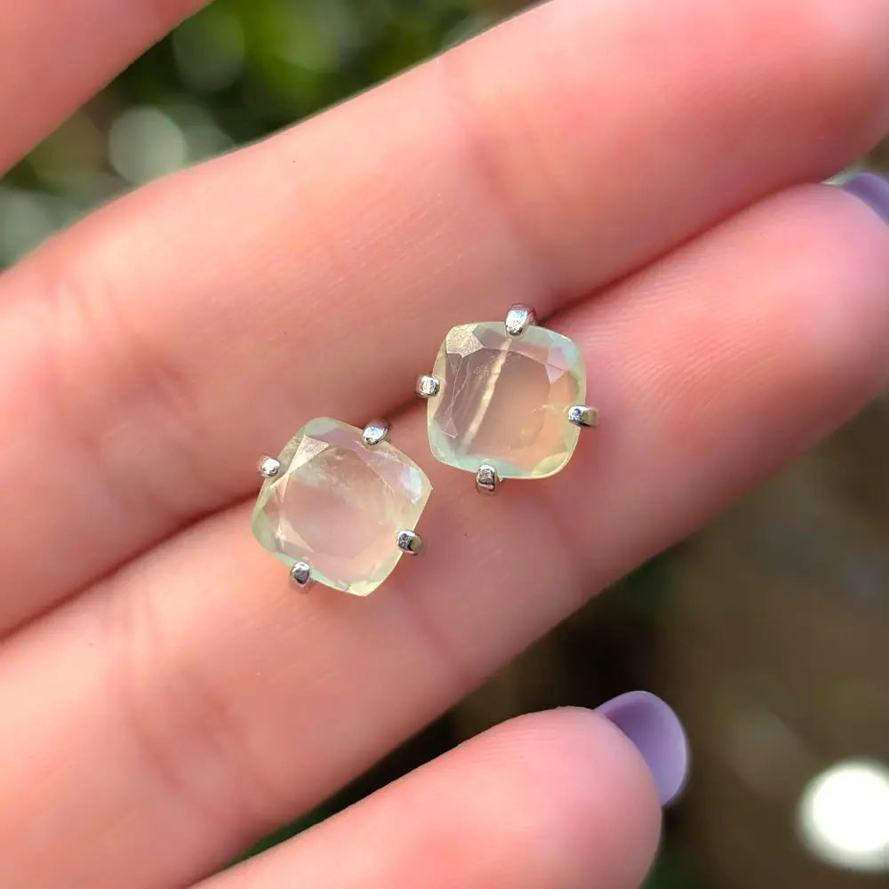 Prehnite Earrings Earrings Handmade Handcrafted