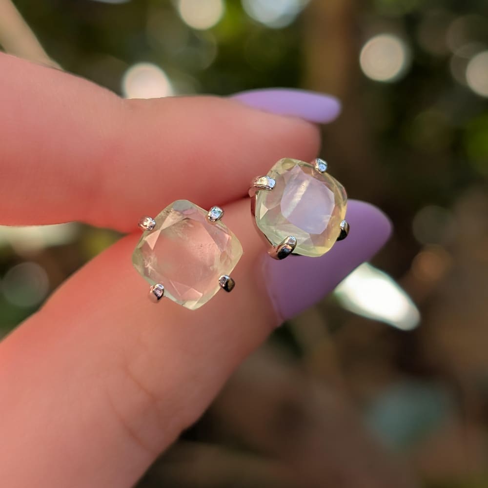 Prehnite Earrings Earrings Handmade Handcrafted