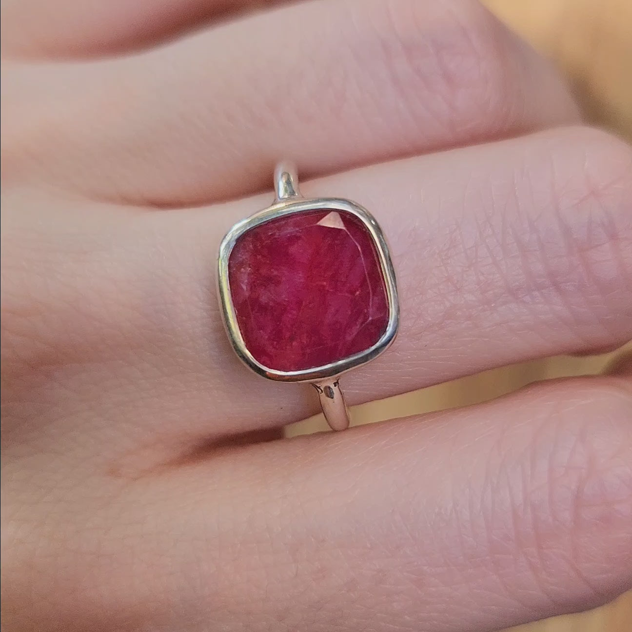 Ruby Bezel Ring