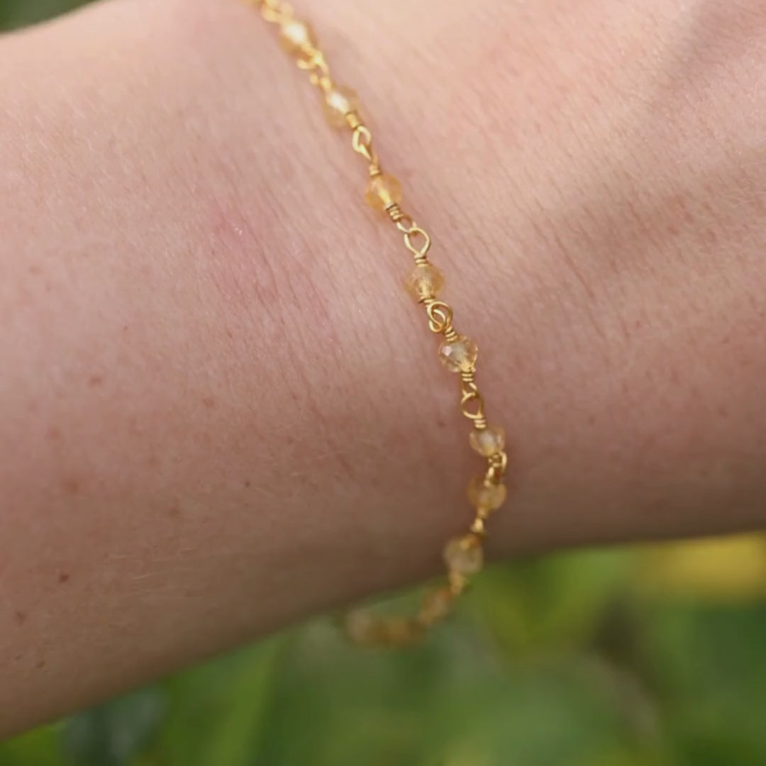 Citrine Beaded Bracelet