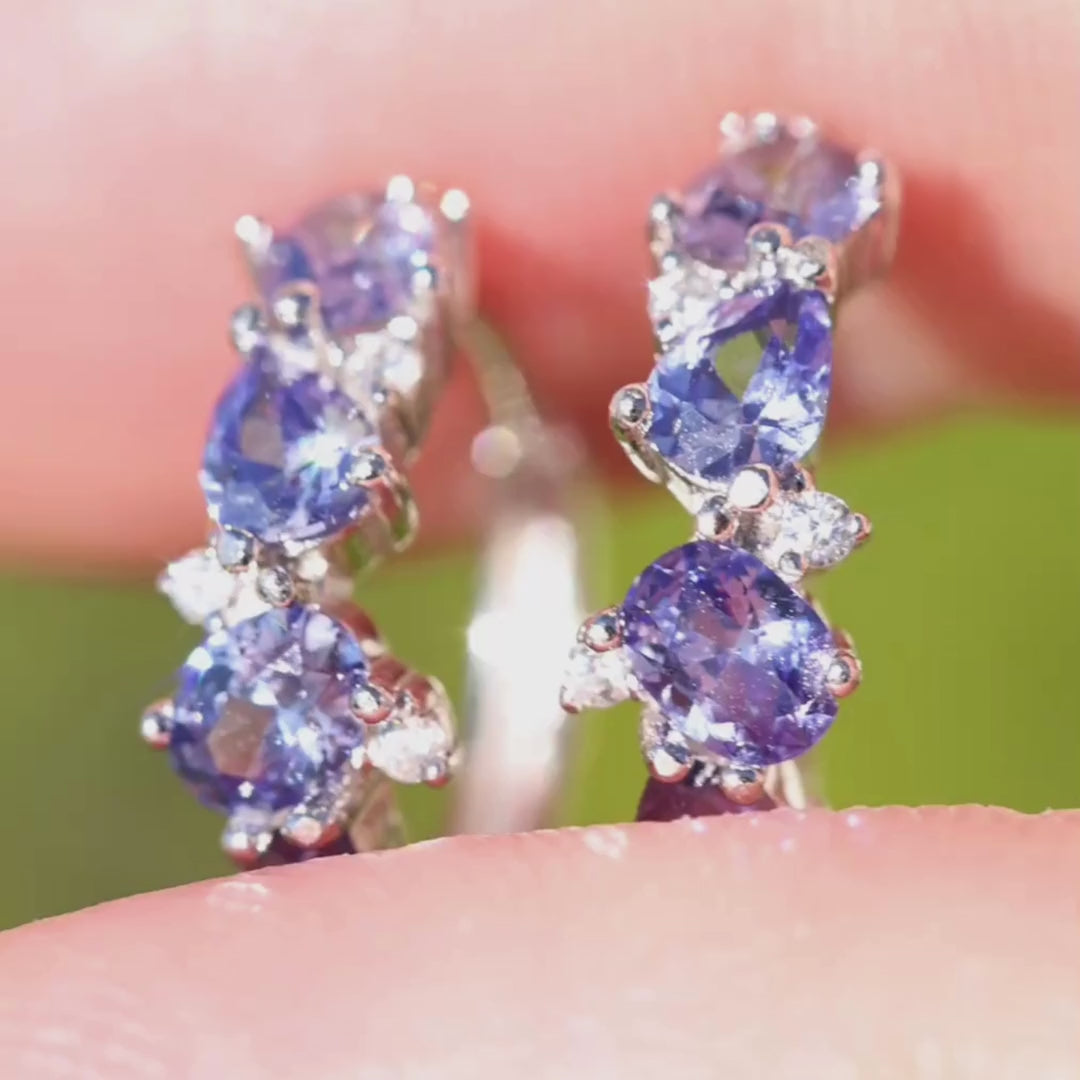 The Legacy - Tanzanite Cluster Hoops