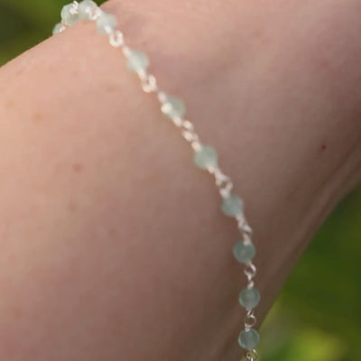 Aquamarine Beaded Bracelet