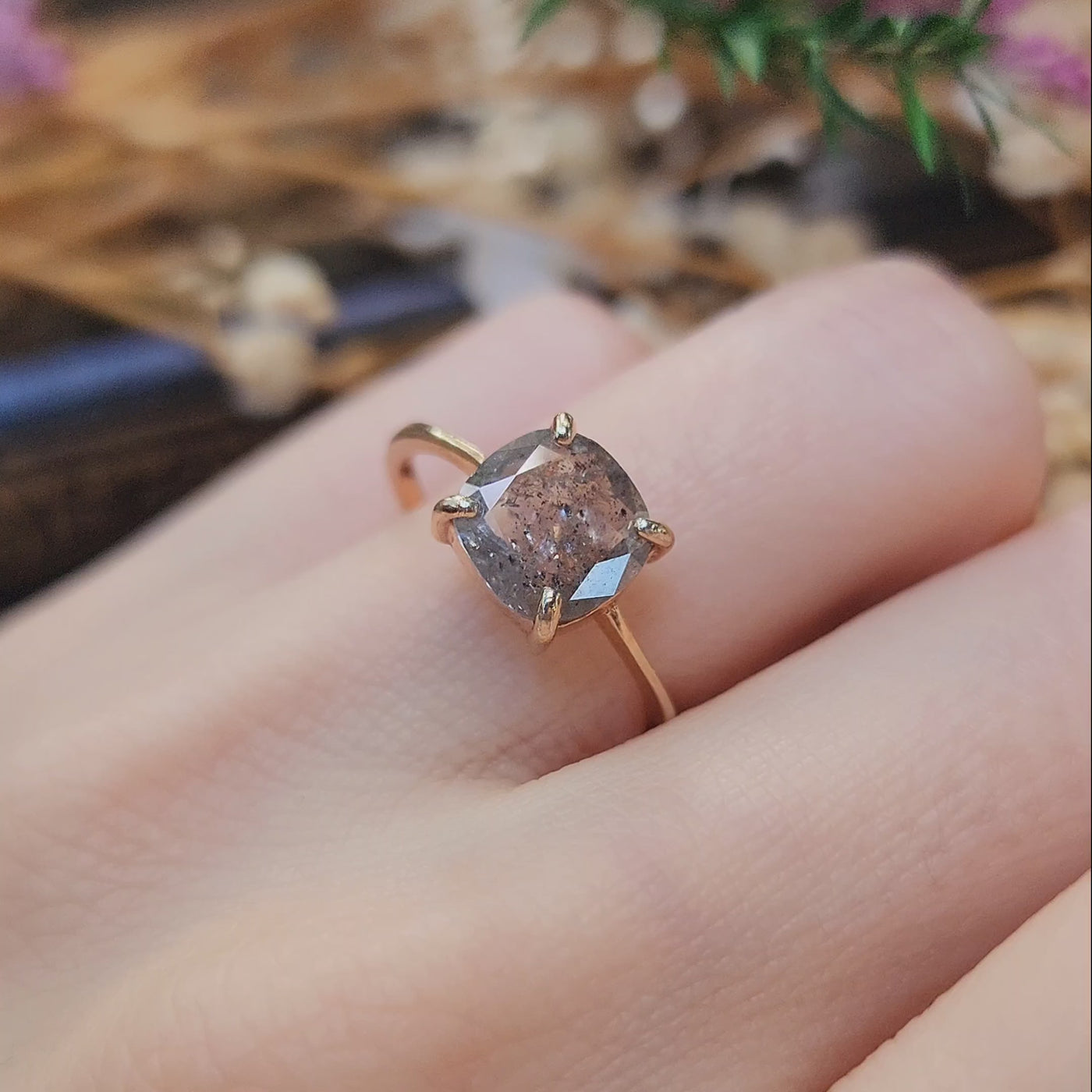 The Asher - Raw Salt and Pepper Diamond (DS040)