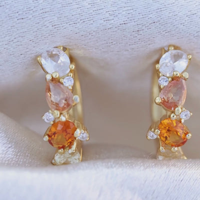 The Legacy - Citrine Cluster Hoops