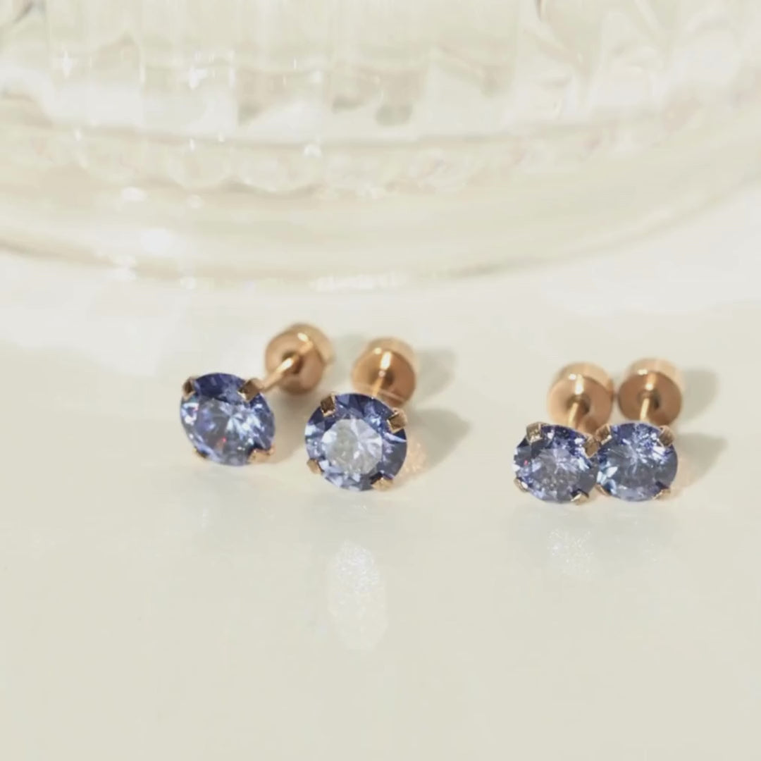 LS Tanzanite Stud Earrings