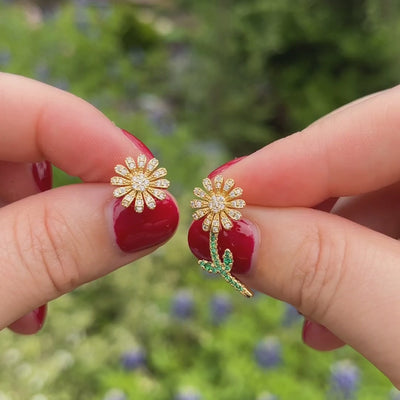 Floral Jacket Earrings - Small
