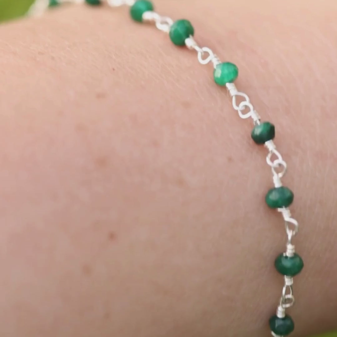 Emerald Beaded Bracelet