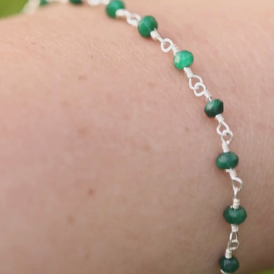 Emerald Beaded Bracelet