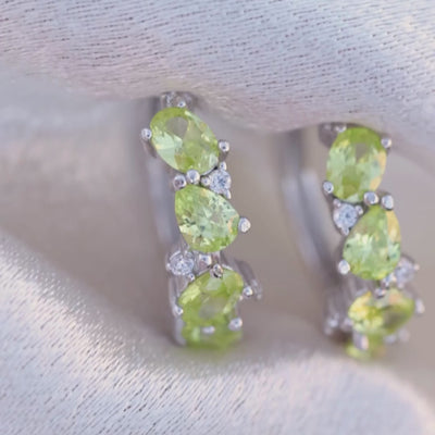 The Legacy - Peridot Cluster Hoops