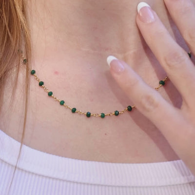 Emerald Beaded Necklace