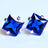 Princess Cut Sapphire Stud Earrings Earrings Handmade Handcrafted