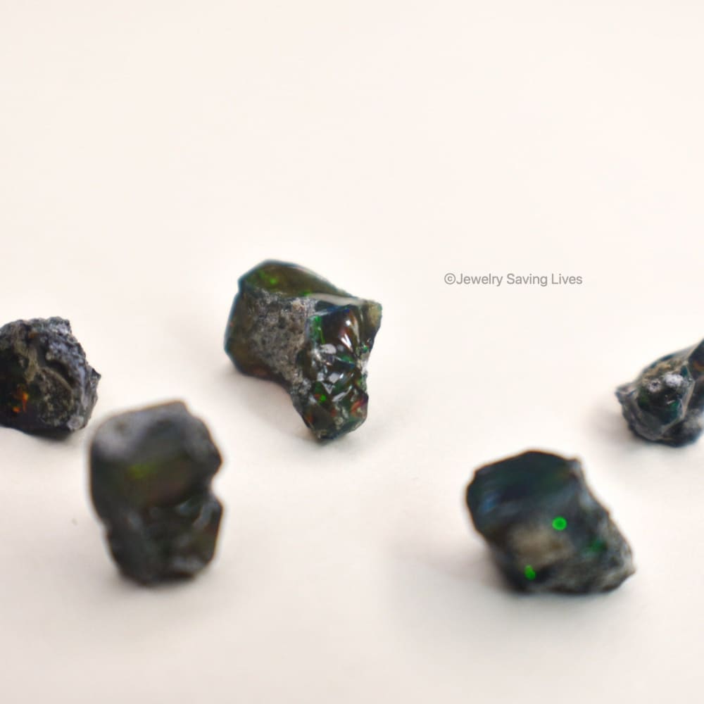 Raw Black Opal Ring Rings Handmade Handcrafted