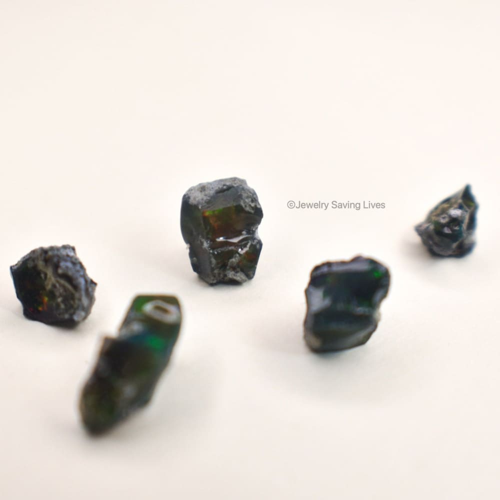 Raw Black Opal Ring Rings Handmade Handcrafted