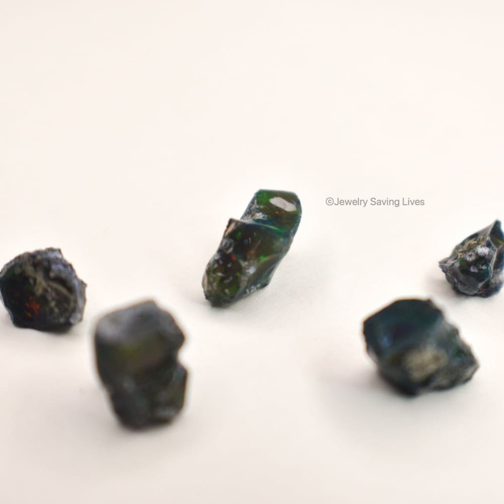 Raw Black Opal Ring Rings Handmade Handcrafted