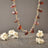 Raw Garnet Beaded Necklace Necklaces Handmade Handcrafted