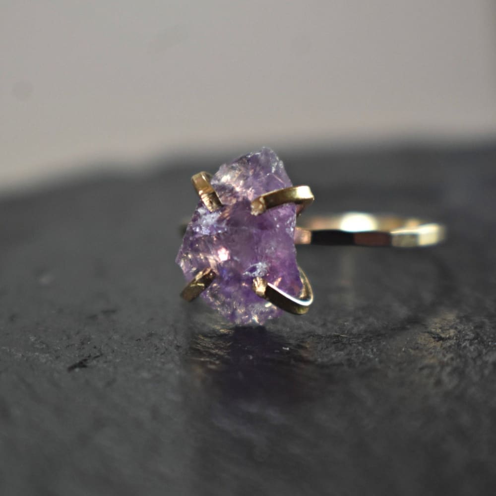 Raw Gemstone Nugget Rings Rings Handmade Handcrafted