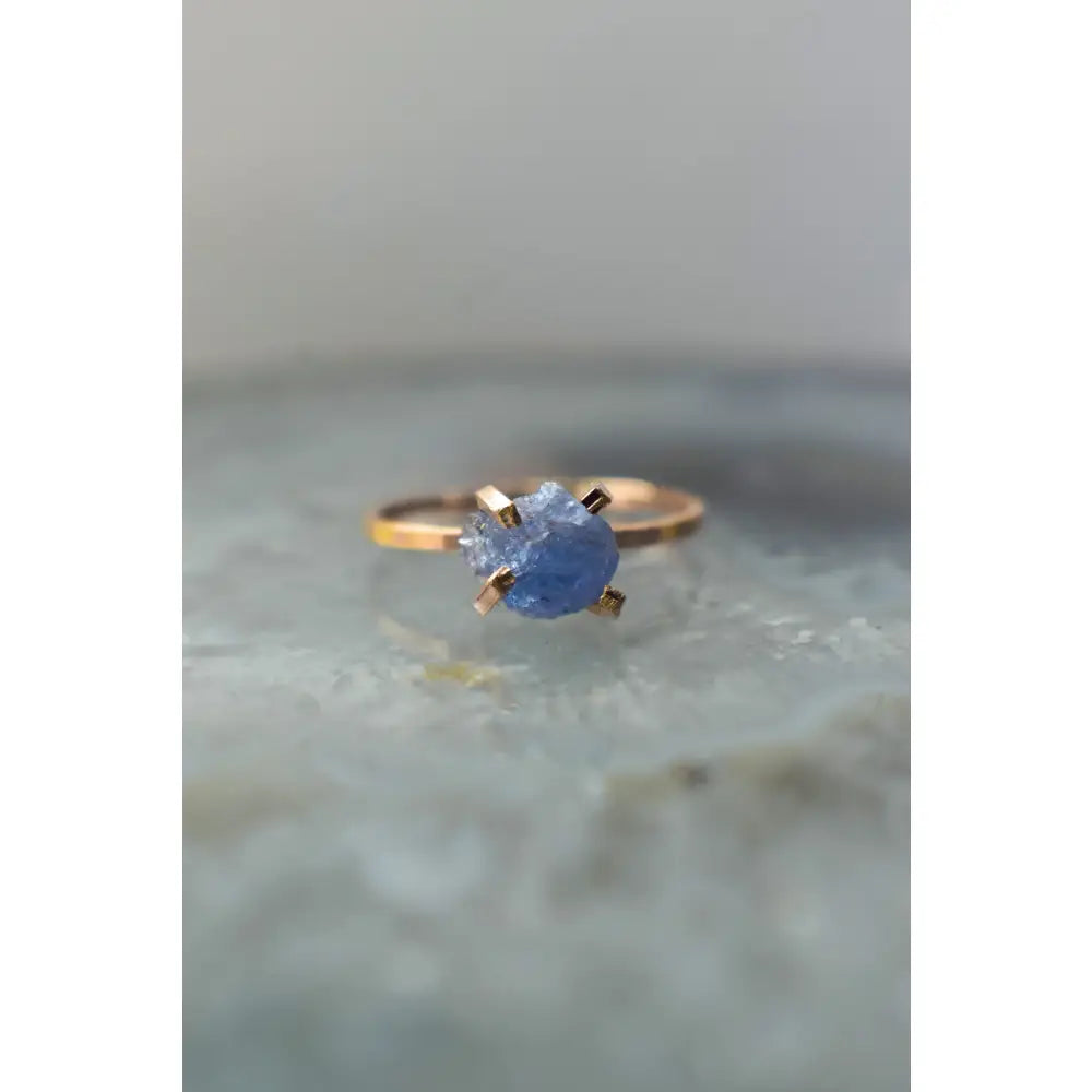 Raw Tanzanite Ring Rings Handmade Handcrafted
